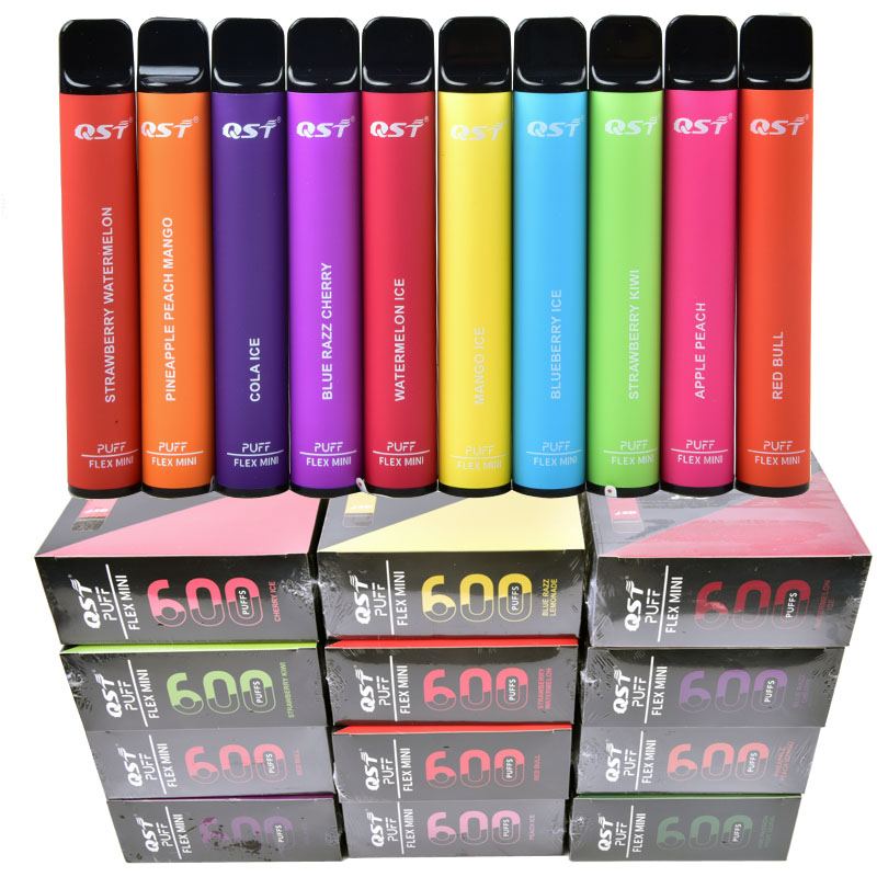 QST Puff Flex Mini 600 puffs Electronic Cigarettes Disposable E-cigarette vape Pen Device 550mAh Battery Prefilled Mesh coil Vape
QST Puff Flex Mini 600 puffs Electronic Cigarettes Disposable E-cigarette vape Pen Device 550mAh Battery Prefilled Mesh coil Vape