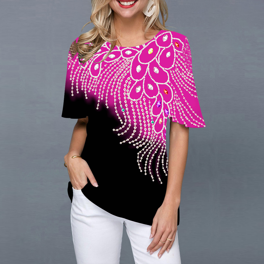 Womens TShirt Summer Womens Tshirts Fashion 3d Print Short Sleeve Tops Female Vintage Clothing O Neck Oversized Tees Harajuku T Shirts 230503