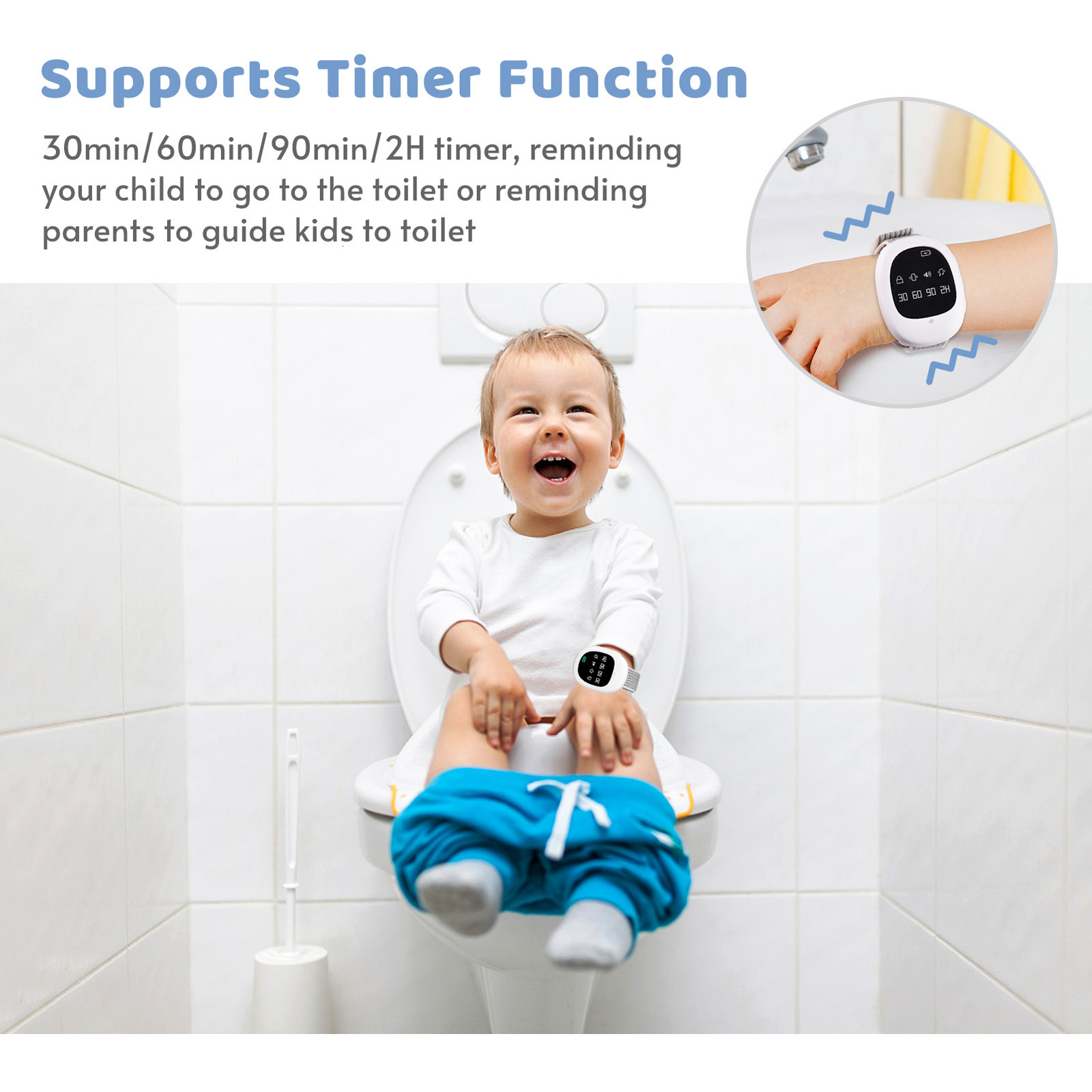 Baby Monitor Camera Wireless Bedwetting Alarm Potty Training Watch with Wristband for Kids Elder 40M Effective Range Vibration Sound Vibration 230504
