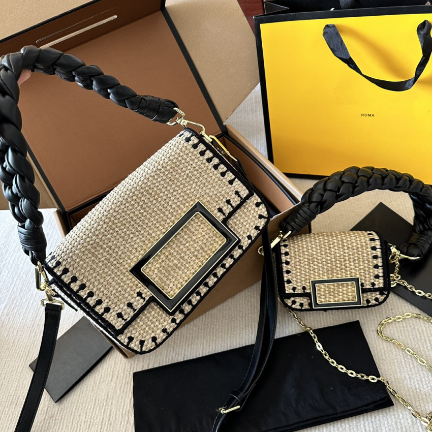 Womens Straw Designer Handbags Oversize Braided Twist Shoulder Bags Strap Crochet Hasp Underarm Crossbody Fashion Tote with Box 14cm 23cm, Small white
Womens Straw Designer Handbags Oversize Braided Twist Shoulder Bags Strap Crochet Hasp Underarm Crossbody Fashion Tote with Box 14cm 23cm, Small white