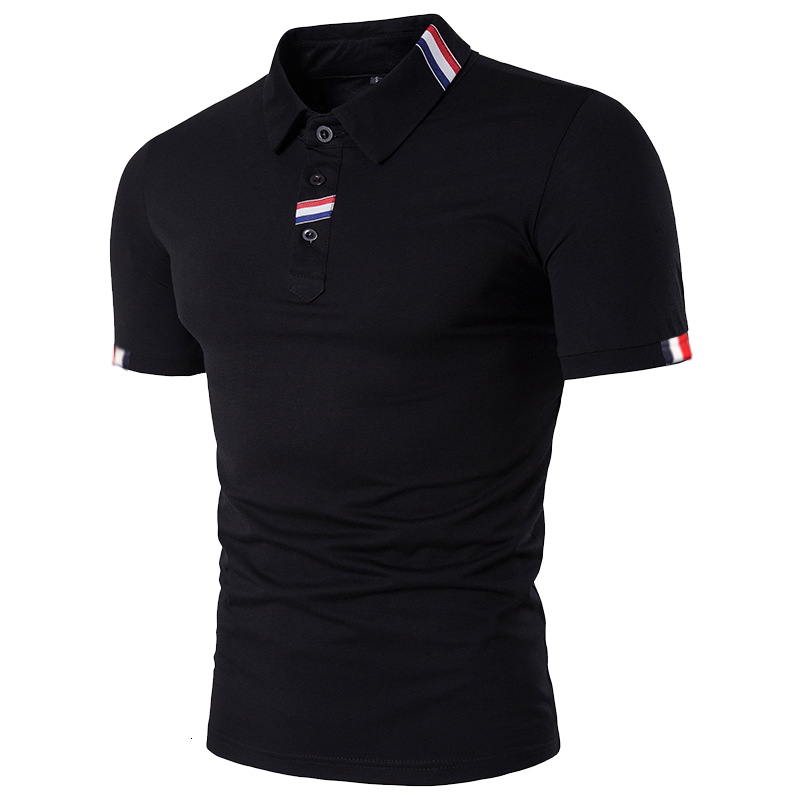 Mens Polos Solid Color Polo Shirts Short Sleeve Casual Fashion Summer Lapel Male Tops 230504