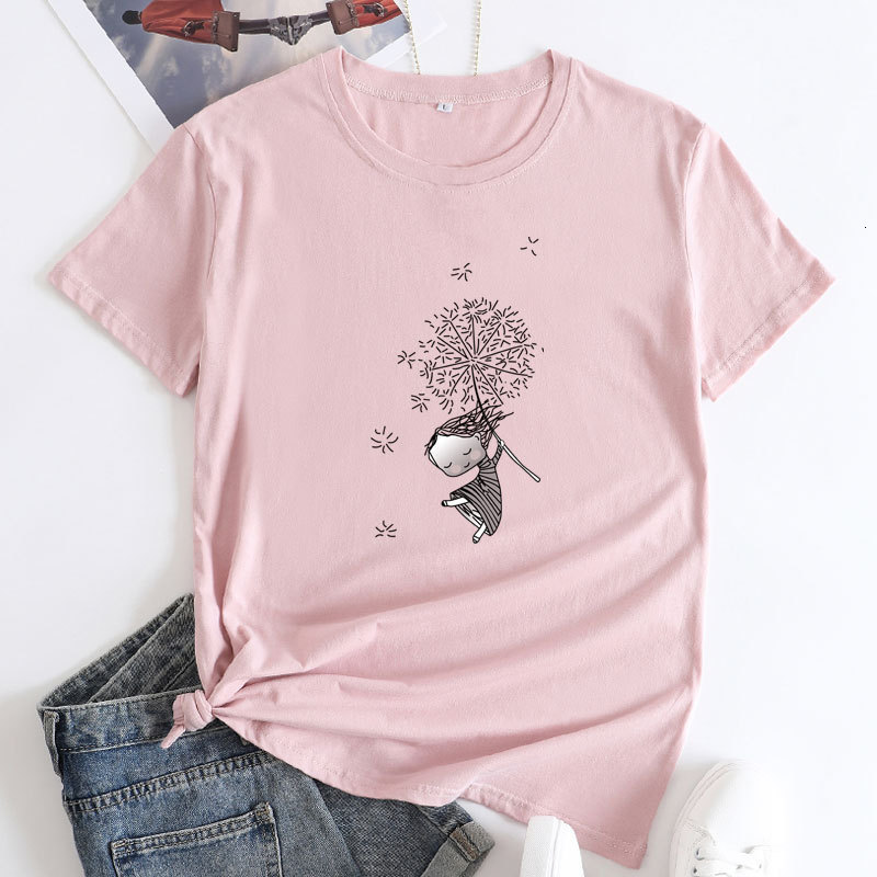 Womens TShirt JFUNCY Womens Cotton Tshirt Fashion Kawaii Harajuku Graphic T Shirts Summer Short Sleeve Female Tee Tops Woman Tshirt Clothing 230503