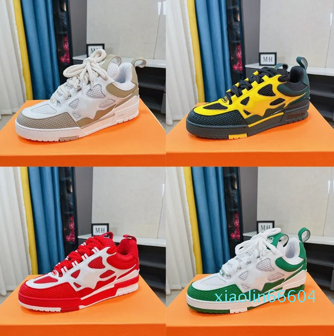 Designer Casual Shoes Men Sneakers Rubber Platform Trainers Genuine Leather Sneaker Multicolor Lace-up Skate Shoes Fashion Running Shoe, Color 1
Designer Casual Shoes Men Sneakers Rubber Platform Trainers Genuine Leather Sneaker Multicolor Lace-up Skate Shoes Fashion Running Shoe, Color 1