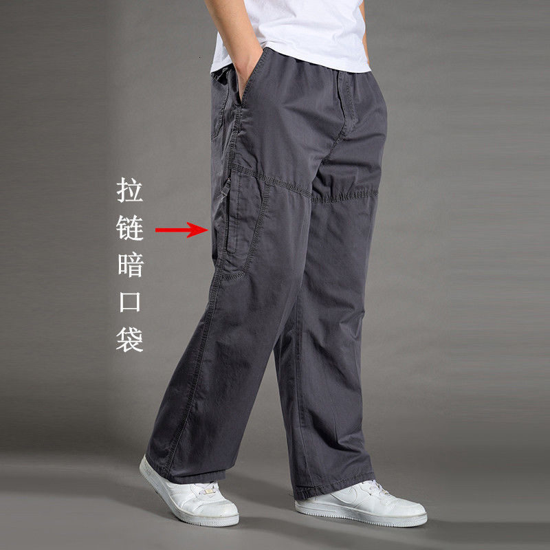 Men's Pants Men's Cargo Pants Spring Autumn In Large Size 5XL 6XL Elastic Casual Summer 3XL Climbing Jogger Cotton Wear Work Trousers 230504