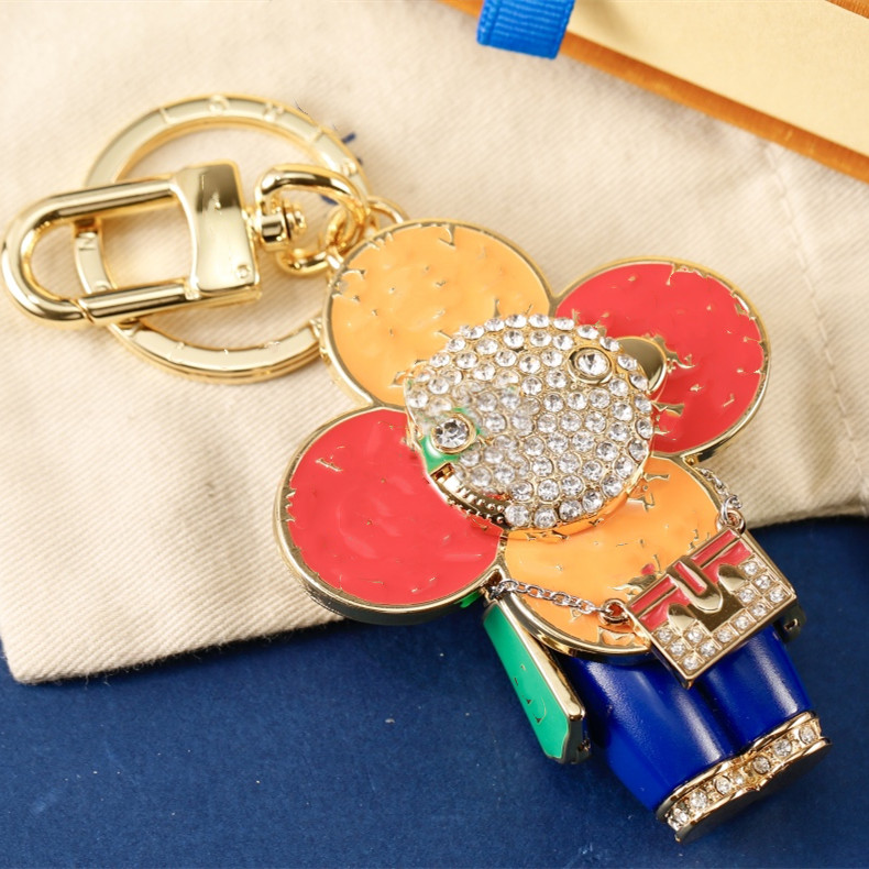 Fashion Alloy Keychains Leather Lanyards Luxury New designer Key chains Top Car Keychain Bag Hanging Machine