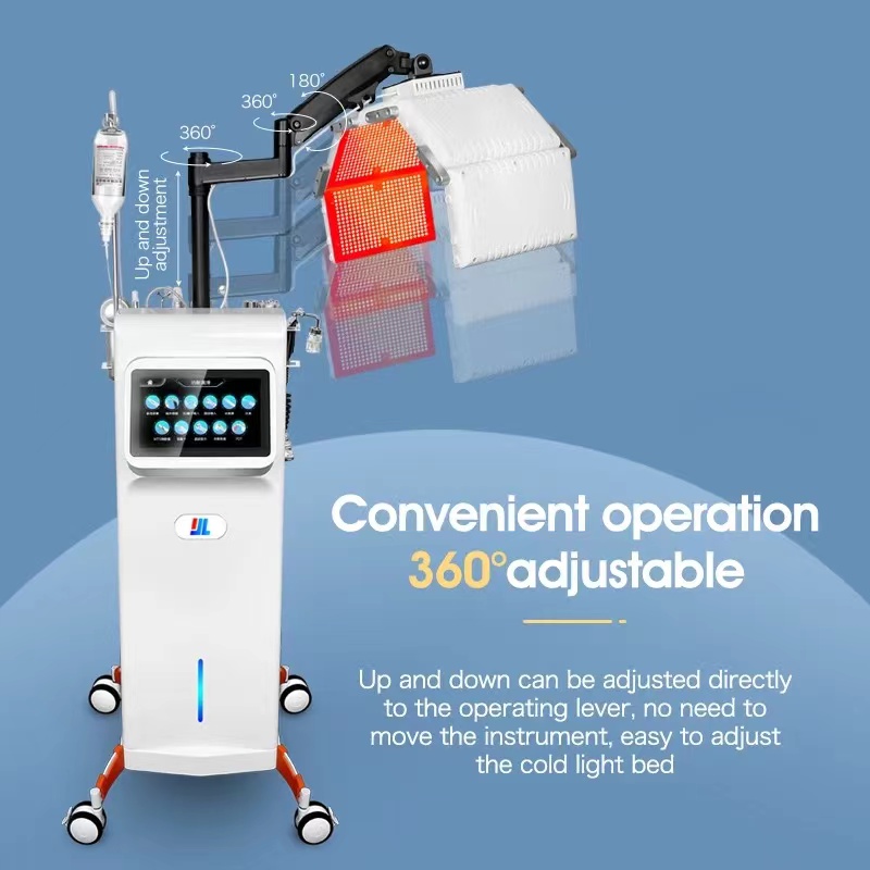 Newest Oxygen Jet Peel Skin Rejuvenation Beauty Equipment With 4 Colors Pdt Light Therapy Skin Tightening Wrinkle Remover