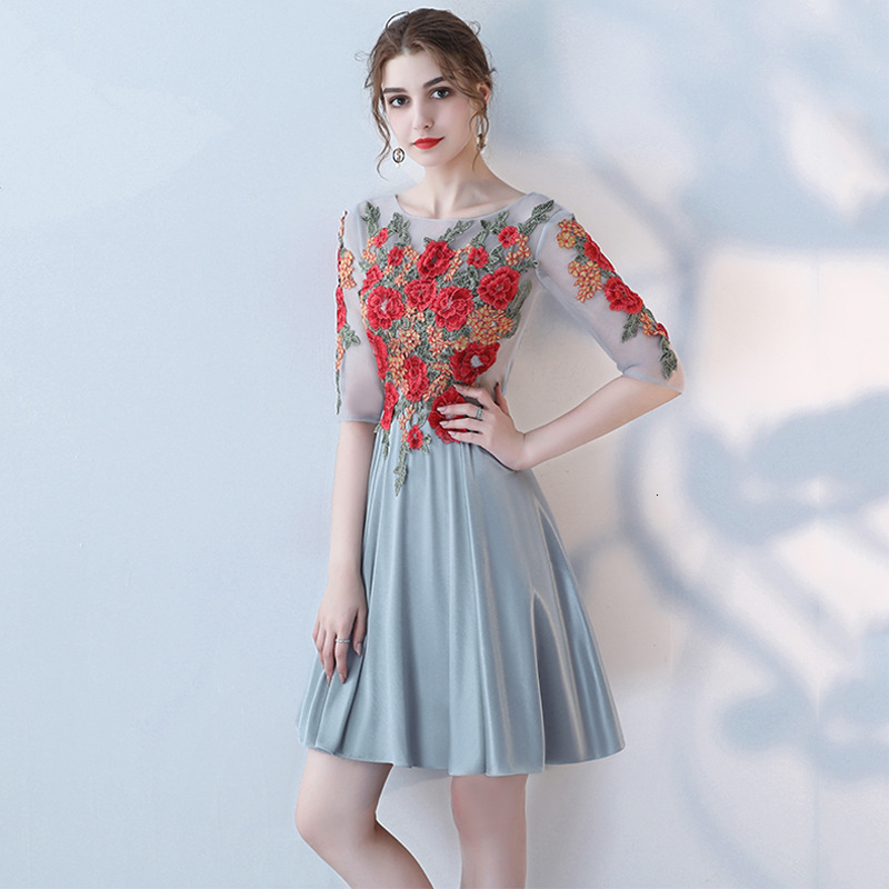 Party Dresses Sweet Flower Lace Heavy Embroidery Evening Dresses Long Lace O-Neck Ruched Elegant Prom Dresses Red Lace Up Back Robe De Soriee 230504