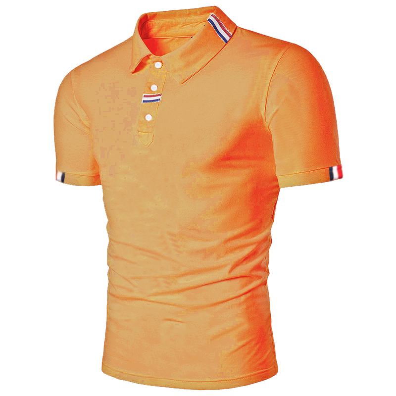 Mens Polos Solid Color Polo Shirts Short Sleeve Casual Fashion Summer Lapel Male Tops 230504