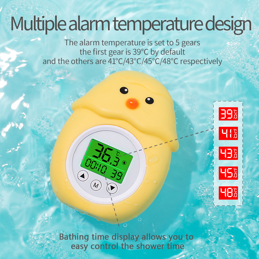 Water Thermometers Baby Bath Tri colorBacklit Floating Toy Safety Temperature 230504
