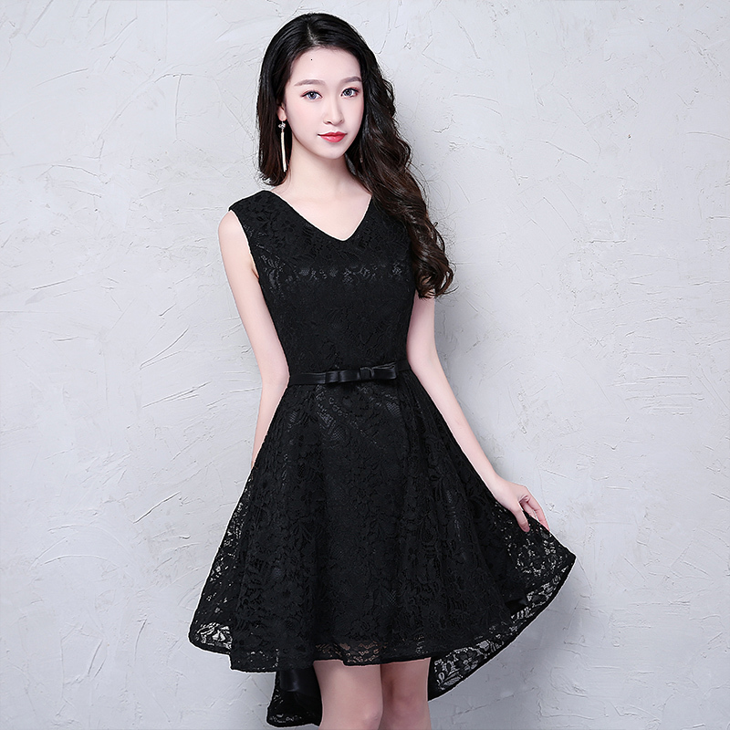 Party Dresses short Prom Dress v-neck lace Hi-low Vestidos Elegant Evening party Dresses 230504