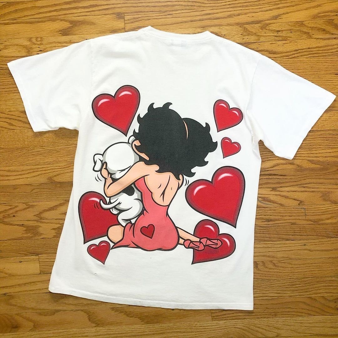 23-Call me Treasure Spicy Girl T-shirt for Men and Women Couple Wear Shoulder Drop Short Sleeve Fashion