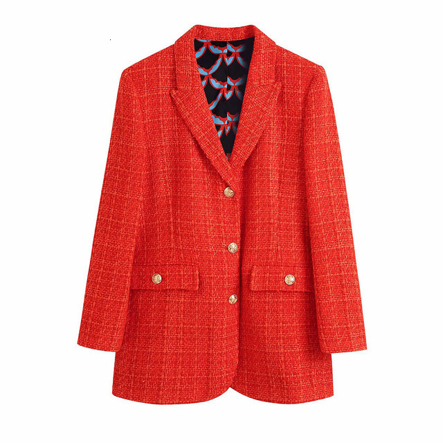 Women s Suits Blazers Klacwaya Women Fashion Two Piece Set Vintage Print Lining Tweed Blazer Coat Female Front Slit Mini Skirt Chic Suit 230504