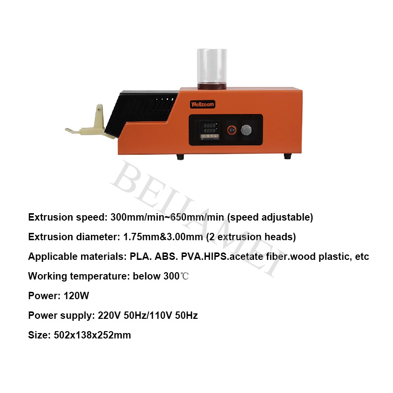 3D Filament Extruder Machine 3D Printing Consumables Extruder Type B Desktop Filament Extruder 3D Printer Companion 1.75mm 3mm