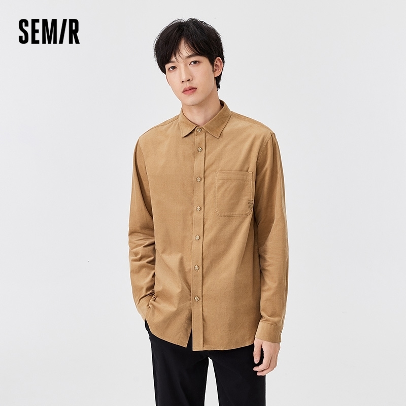 Men's Casual Shirts SEMIR Corduroy Shirt Men Long Sleeve Autumn Retro Shirt Men'S Practical Clothes 230504