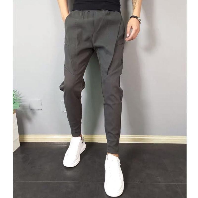 Men's Pants Fashion Korean Solid Joggers Men High Quality Spring Autumn Pants Men Slim Fit Drawstring Mens Casual Pants Black/Gray S-5XL 230504