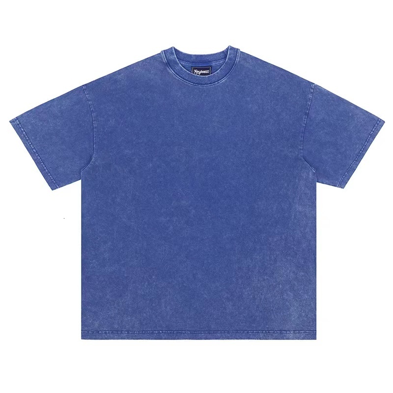 Men s T Shirts 320g heavy industry wash batik n retro casual heavyweight short sleeved T shirt 230503