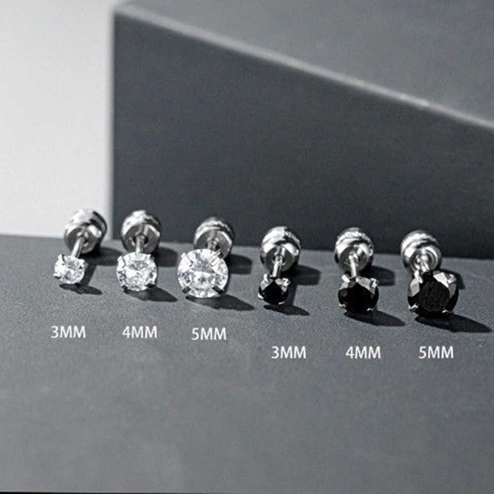 Stud 2023 NEW Fine Moissanite Men's Small Stainless Steel Earrings Fashion Stud Earrings for Women Men Pierced Jewelry