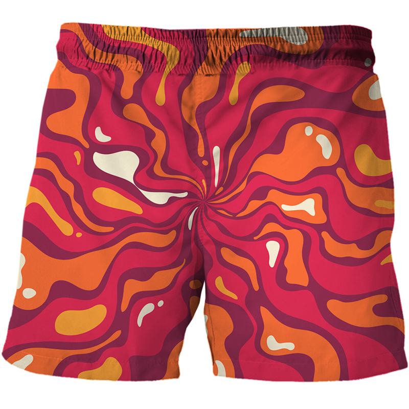 Men's Shorts Summer Man's Beach Shorts Swim Sports Pants Abstract pattern 3D Print Man Surfing Short Breathable Male Gym Surf Board Swimsuit