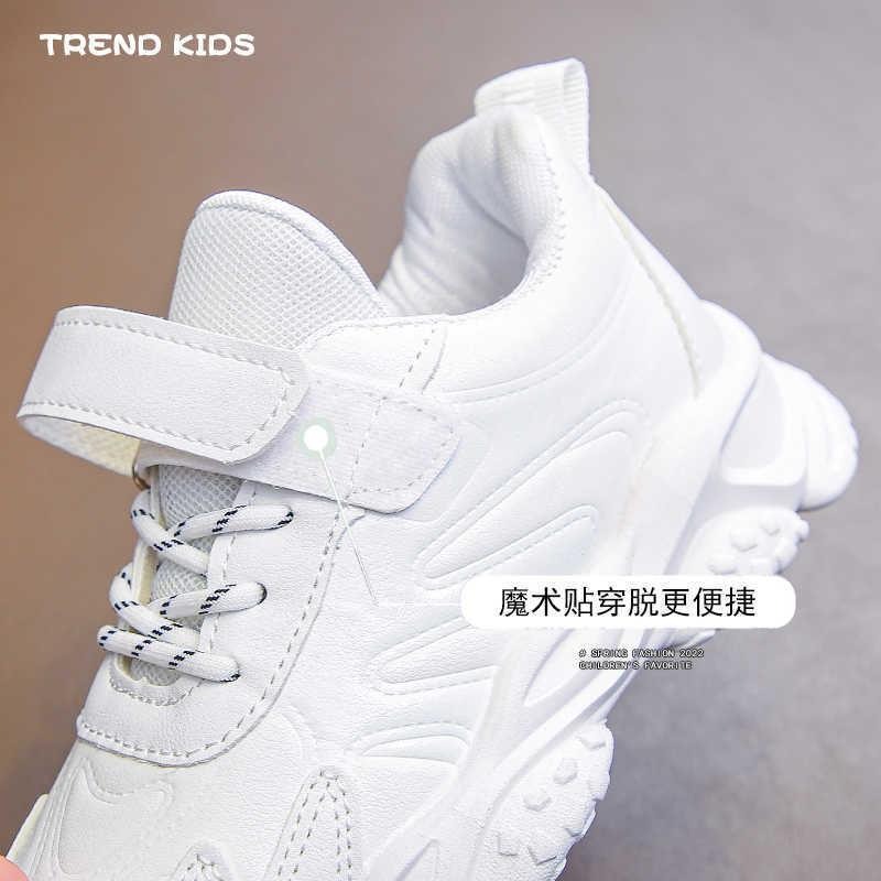 Athletic Outdoor Children Casual Shoes Leisure Black White Chunky Kids Sneakers Four Season Stylish Light Sporty Comfy Boys Girls Trainers XJ260303