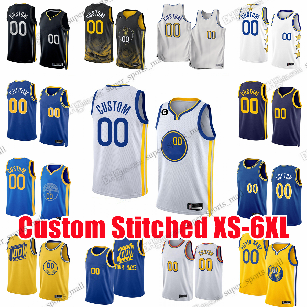 Curry Custom Stitched XS-6XL Basketball Jersey Patrick Baldwin Ryan RollinsGary Payton II Anthony Lamb Andre Iguodala Ty Jerome Donte DiVincenzo Lester Quinones