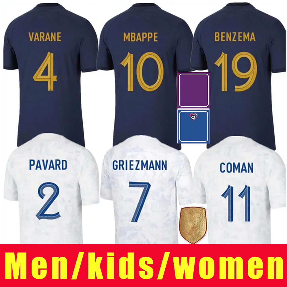 French Club Full Sets 2023 BENZEMA Soccer Jerseys 2023 GIROUD MBAPPE GRIEZMANN SALIBA PAVARD KANTE Maillot De Foot Equipe Maillots Kids Kit Women Men Football Shirt, Away5
French Club Full Sets 2023 BENZEMA Soccer Jerseys 2023 GIROUD MBAPPE GRIEZMANN SALIBA PAVARD KANTE Maillot De Foot Equipe Maillots Kids Kit Women Men Football Shirt, Away5