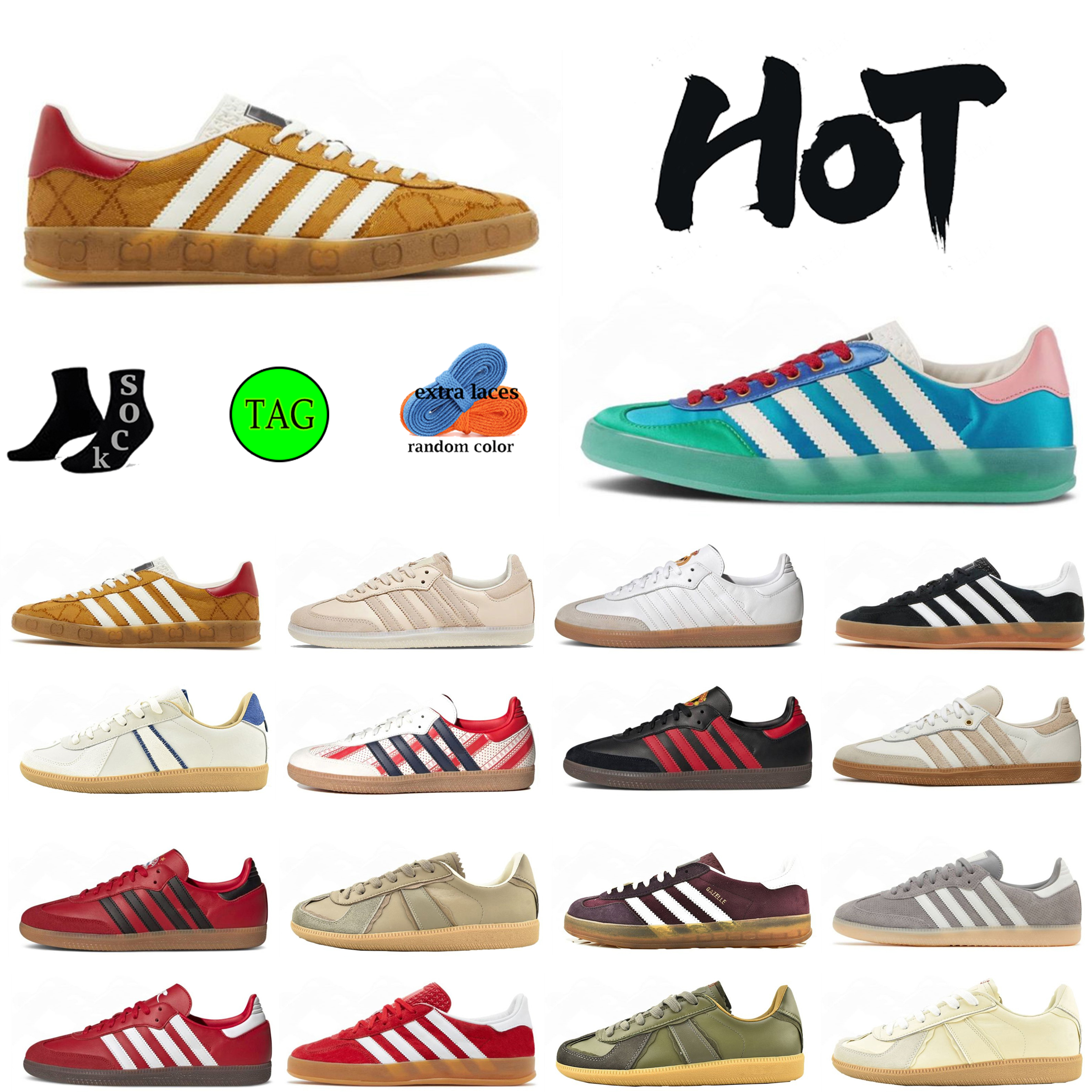 2023 OG Samba Designer Casual Shoes Originals Gazelle Platform Pink Velvet White Gum Light Blue Vegan Sambas Men Women Luxury Sneakers Size 36-45, #6 36-45 monogram
2023 OG Samba Designer Casual Shoes Originals Gazelle Platform Pink Velvet White Gum Light Blue Vegan Sambas Men Women Luxury Sneakers Size 36-45, #6 36-45 monogram