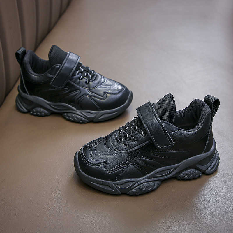 Athletic Outdoor Children Casual Shoes Leisure Black White Chunky Kids Sneakers Four Season Stylish Light Sporty Comfy Boys Girls Trainers XJ260303