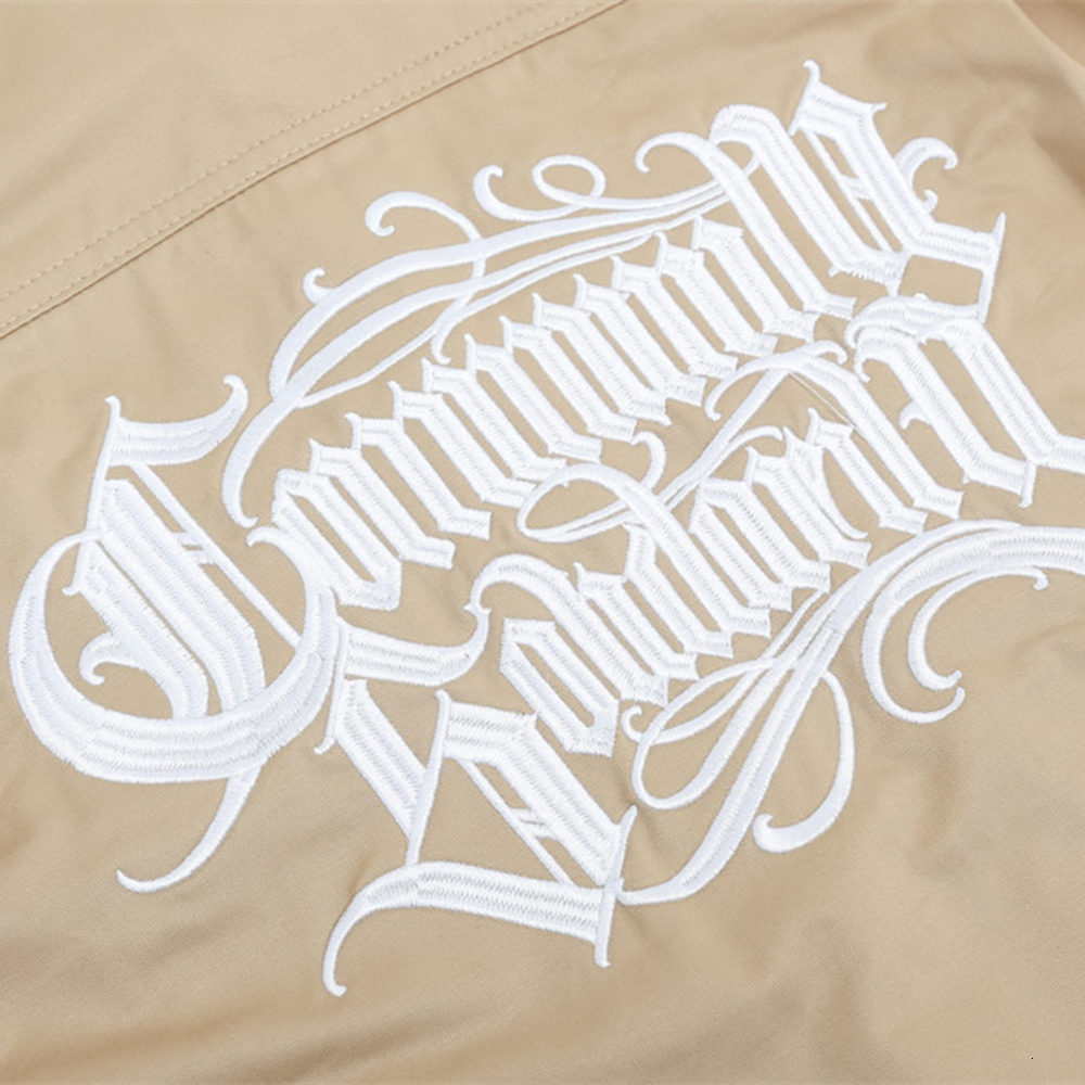 Mens Casual Shirts American Street Letter Embroidery Shortsleeved Shirt Summer Hiphop Tattoo Lapel Halfsleeved Chicano Top Clothing 230504