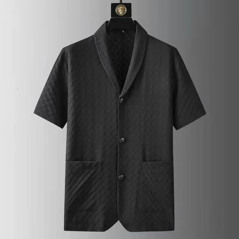 Mens Tracksuits Fashion Spring Summer Casual Two Piece Sets Short Sleeve Shirts Long Pants Suit Pattern Men Streetwear 230504