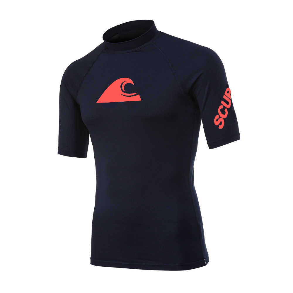 Wetsuits Drysuits Men's New Fashion Split Beach Swimwear Long Sleeve TShirt UV Protection Rash Protection Short Sleeve Sunscreen Surf Top 2022 J2