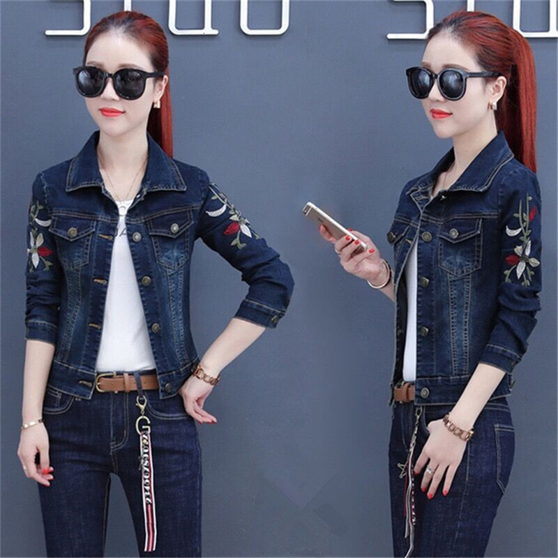 Women's Jackets New Short Denim Jackets Women Coat Long Sleeve Vintage Casual Jeans Jacket Female Bomber Denim Coat Ladies Cowboy Jackets 230505