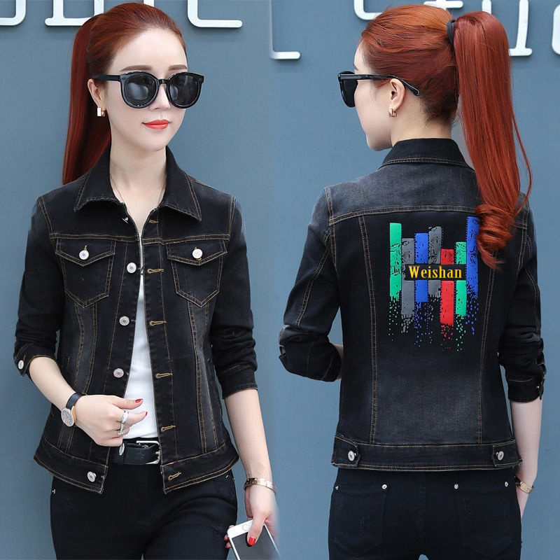 Women's Jackets New Short Denim Jackets Women Coat Long Sleeve Vintage Casual Jeans Jacket Female Bomber Denim Coat Ladies Cowboy Jackets 230505