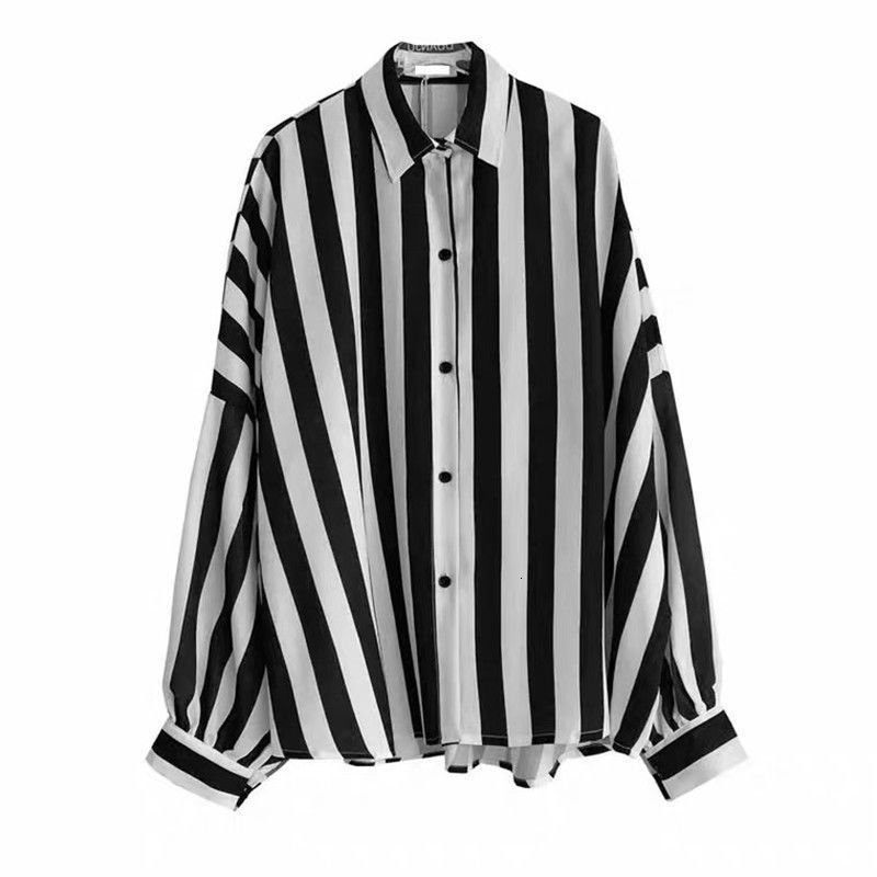 Men's Casual Shirts Fashion Lapel Spliced Button Korean Striped Shirt Men's Clothing Autumn New Loose Casual Tops Long Sleeve All-match Shir