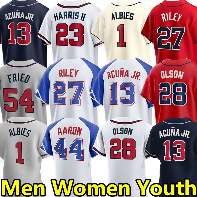 2023 Connect Baseball Jerseys Braves Matt Olson Jersey Ronald Acuna Jr. Austin Riley Ozzie Albies Sean Murphy Eddie Rosario Spencer Strider Chipper Jones Jersey, Men color 6
2023 Connect Baseball Jerseys Braves Matt Olson Jersey Ronald Acuna Jr. Austin Riley Ozzie Albies Sean Murphy Eddie Rosario Spencer Strider Chipper Jones Jersey, Men color 6