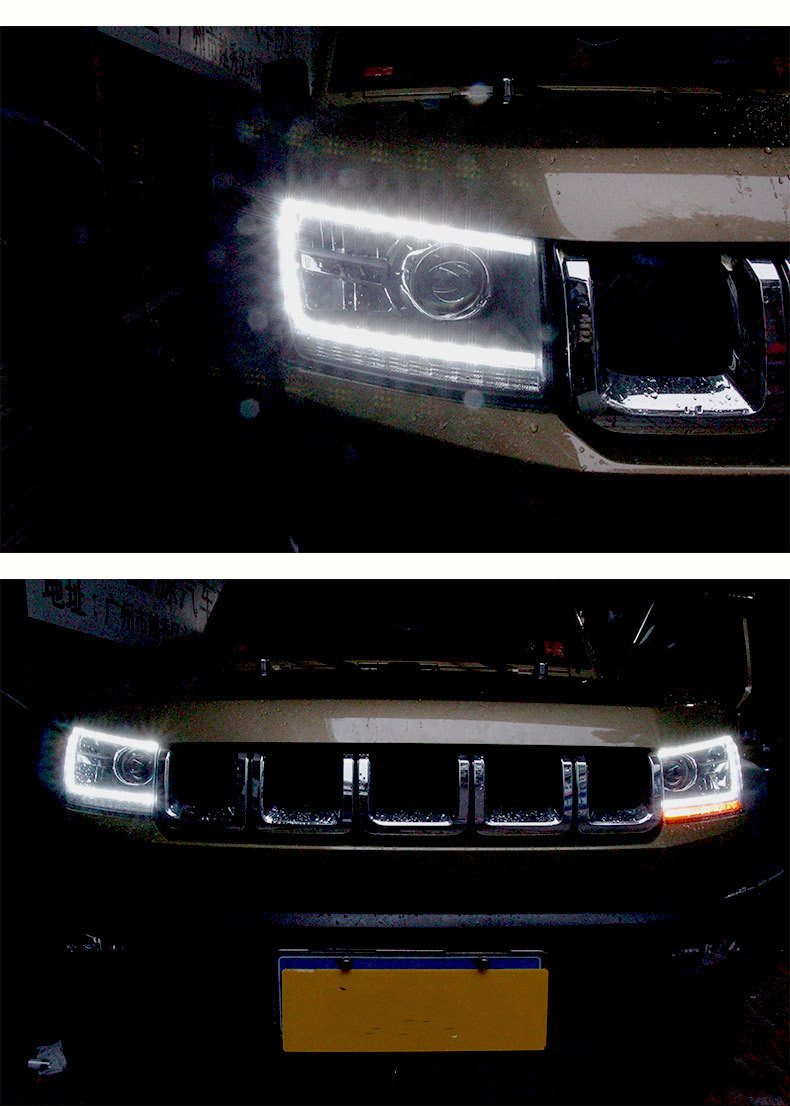 LED Front Headlights For BEIJING BJ40 Upgrade BJ40plus LED Turn Signal Running Lights Xenon Lens Auto Lamp