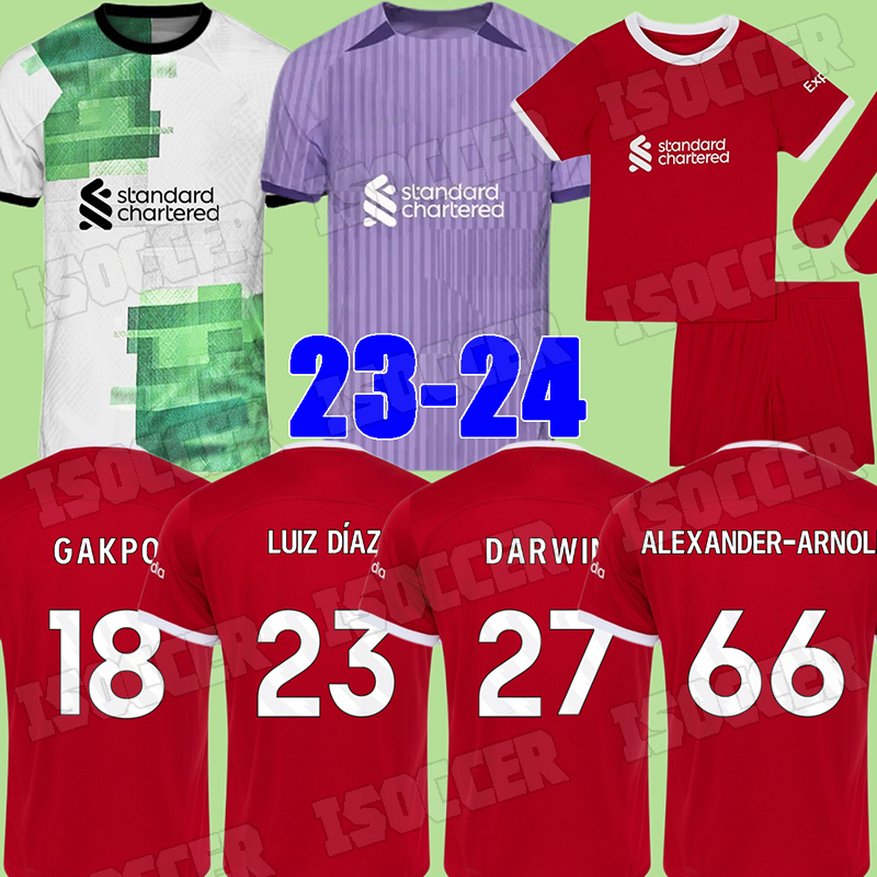23 24 soccer jerseys GAKPO DARWIN 2023 2024 Mohamed Luis DIaz Alexander Arnold football kit tops shirts men kids uniform A.BECKER goalkeeper, Away
23 24 soccer jerseys GAKPO DARWIN 2023 2024 Mohamed Luis DIaz Alexander Arnold football kit tops shirts men kids uniform A.BECKER goalkeeper, Away