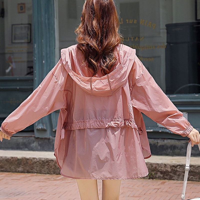 Women's Jackets Fashion Women's Sun Protection Clothing Summer Thin Coat Sun Protection Breathable Casual Hooded Jacket Female Outerwear Top