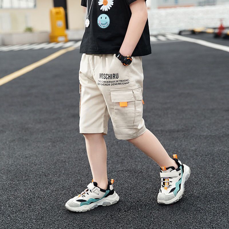 Shorts EACHIN Baby Boys Shorts Casual Solid Colors Elastic Waist Boy Pants Summer Calf Length Kids Trousers Soft Pants Children Clothes 230504