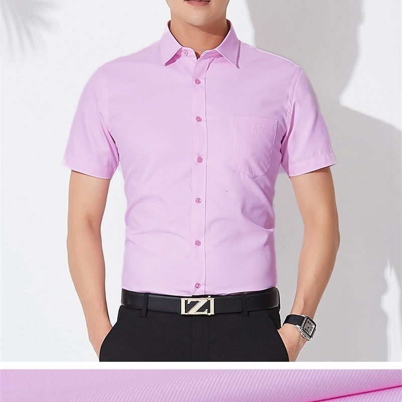Men's Casual Shirts Customize men shirt short sleeve personalize solid color long sleeve shirt A1460 pocket white navy blue grey sky blue 230505