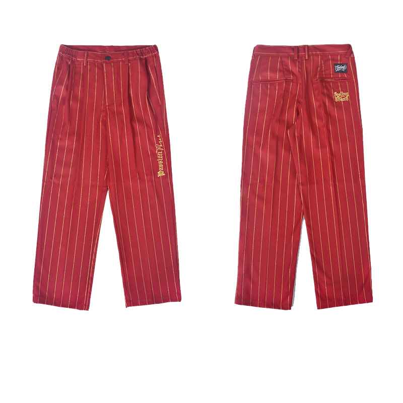 Popping Street Dance Striped Wide Leg Pants Boy Medium Loose Guy Letter Locking Pant Hip Hop Children and Adult Suit Trousers