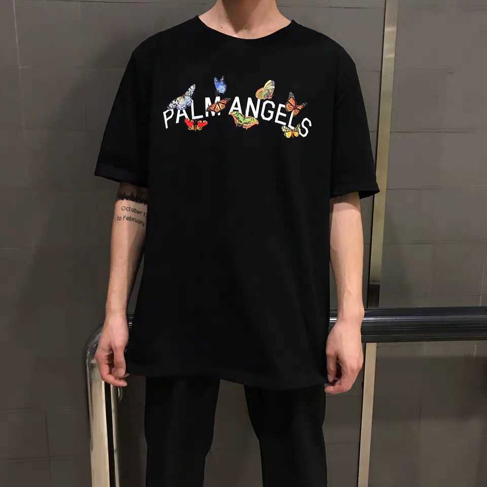 Designer Fashion Clothing Tees Tshirt Palms Butterfly Academy Letter Print FOG Short Sleeve Loose fitting Mens Couple Tshirt Luxury Casual Cotton Streetwea Angels, White correct version