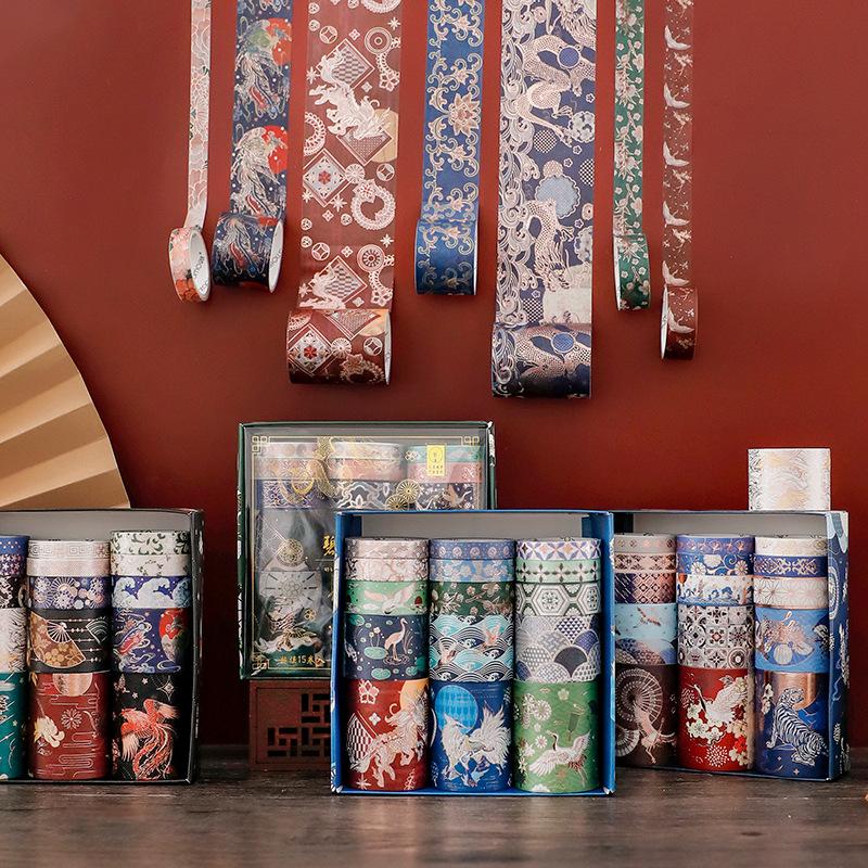 Stickers 15 pcs/Pack Chinese style Dragon Phoenix Crane Washi tape Set Cute DIY Decoration Sticker Scrapbooking Adhesive Masking Tape
Stickers 15 pcs/Pack Chinese style Dragon Phoenix Crane Washi tape Set Cute DIY Decoration Sticker Scrapbooking Adhesive Masking Tape