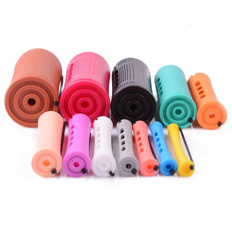 Hair Rollers 18pcs Big Rubberbands Hair Rollers Cold Perm Rods Curler Bars Hair Clip Curling Fluffy Wavy Hair Maker Styling DIY 1768 230505