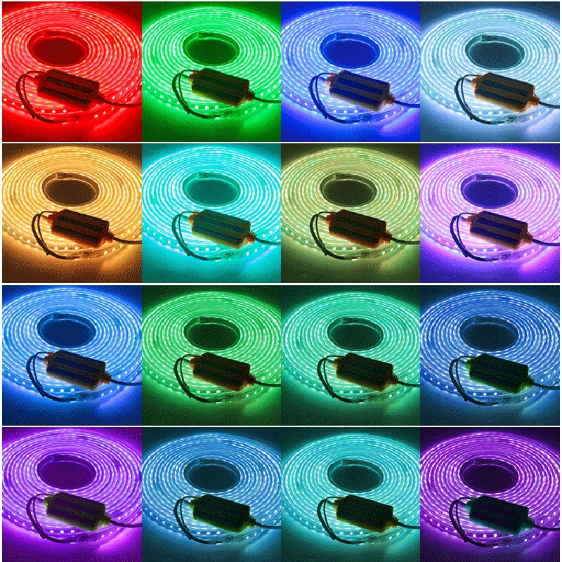 110V 220V RGB Controllers Aluminum housing LED strip light controller 24 keys remote control Colorful RGB wireless strip light Neon Brightness dimming