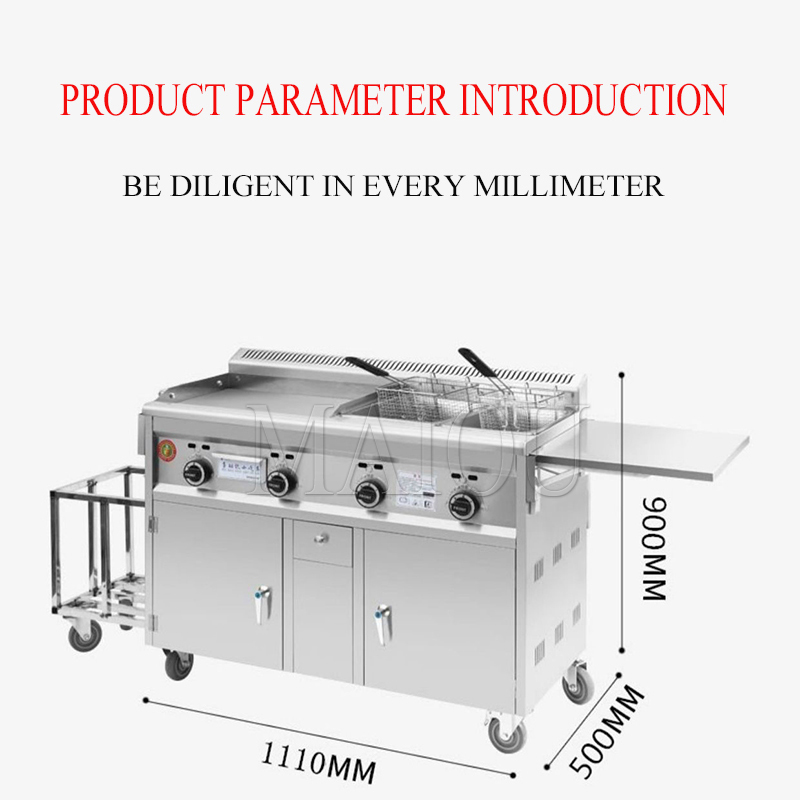 New Standard Fast Food Truck Square Top Mobile Multi-function Dining Car / Snack Cart