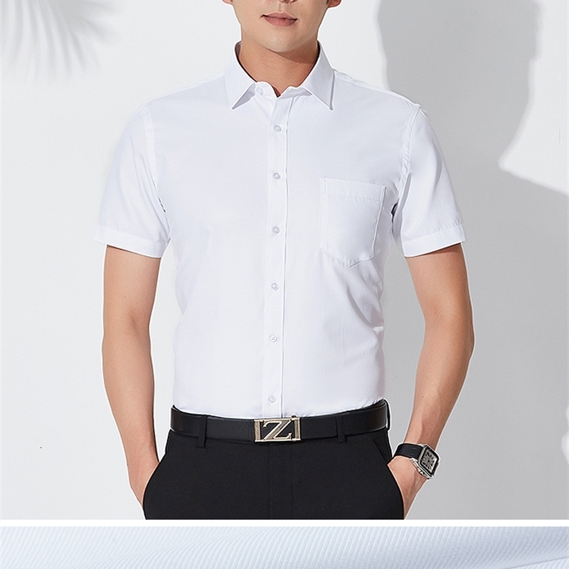 Men's Casual Shirts Customize men shirt short sleeve personalize solid color long sleeve shirt A1460 pocket white navy blue grey sky blue 230505