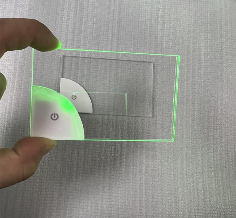 10Pcs Led Blank Acrylic Business Card Light Transparent Glowing Name Tag Board VIP Cards Battery Power DIY Decor Lamp Gift