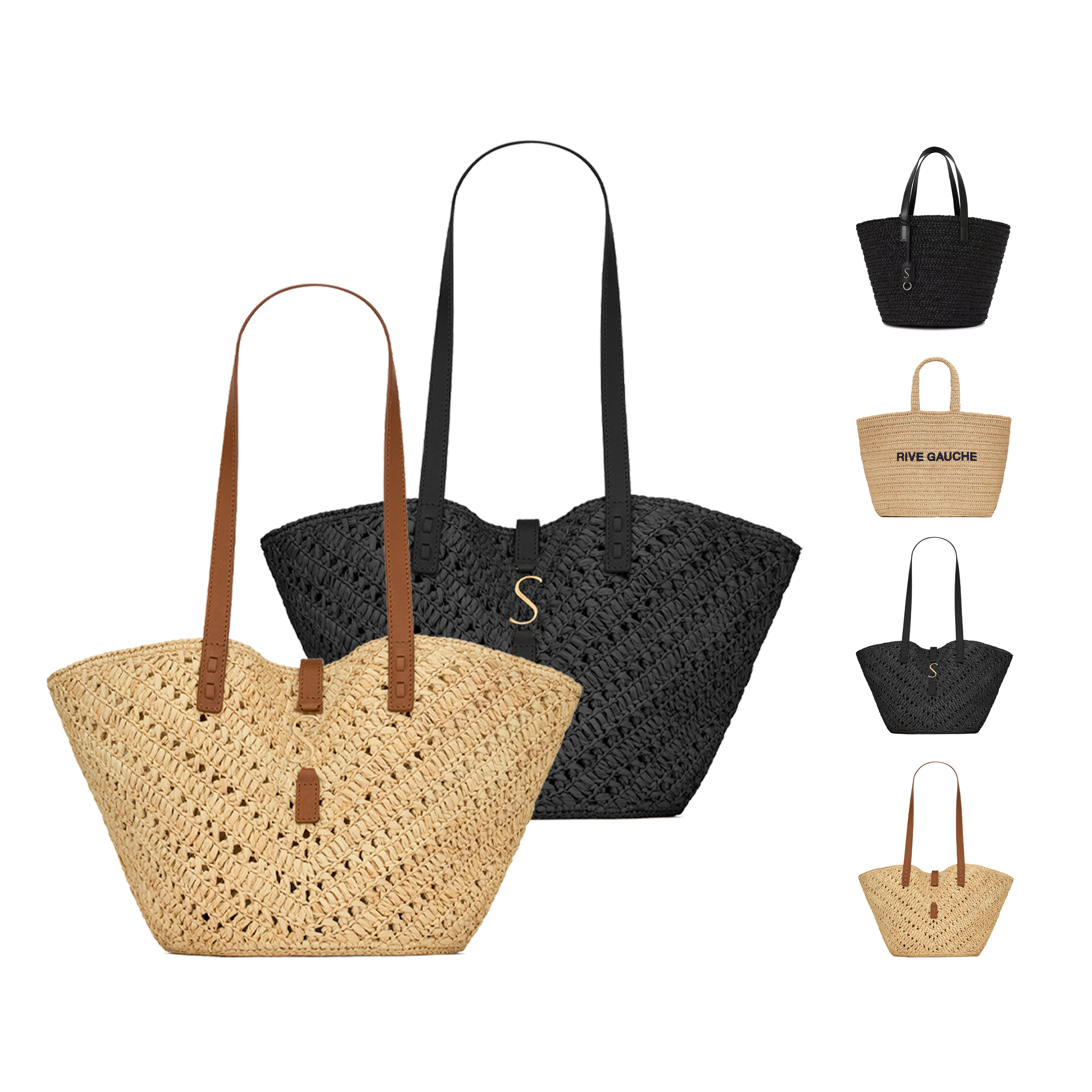 Rive Gauche yslity straw Shopping Beach bag tote handbag Large fashion basket bags luxury designer Womens mens weekender clutch pochette Crossbody big Shoulder Bag
Rive Gauche yslity straw Shopping Beach bag tote handbag Large fashion basket bags luxury designer Womens mens weekender clutch pochette Crossbody big Shoulder Bag