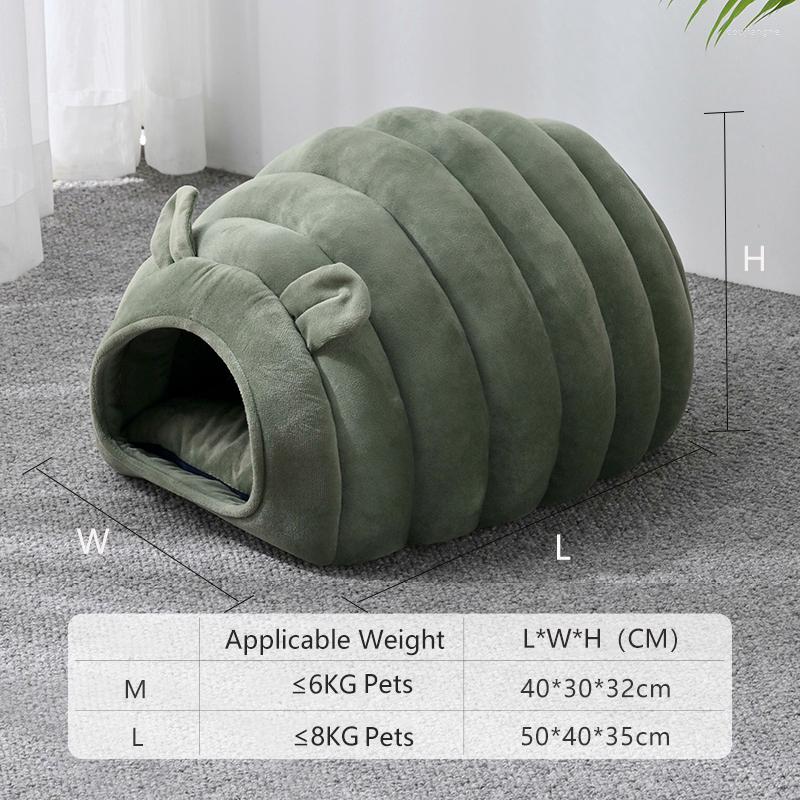 Cat Beds Sell Collapsible Bed Pet Winter Plush Cat's House For Indoor Dogs Kennel Mat Small Dog Warm Cave Sleeping Bag Products