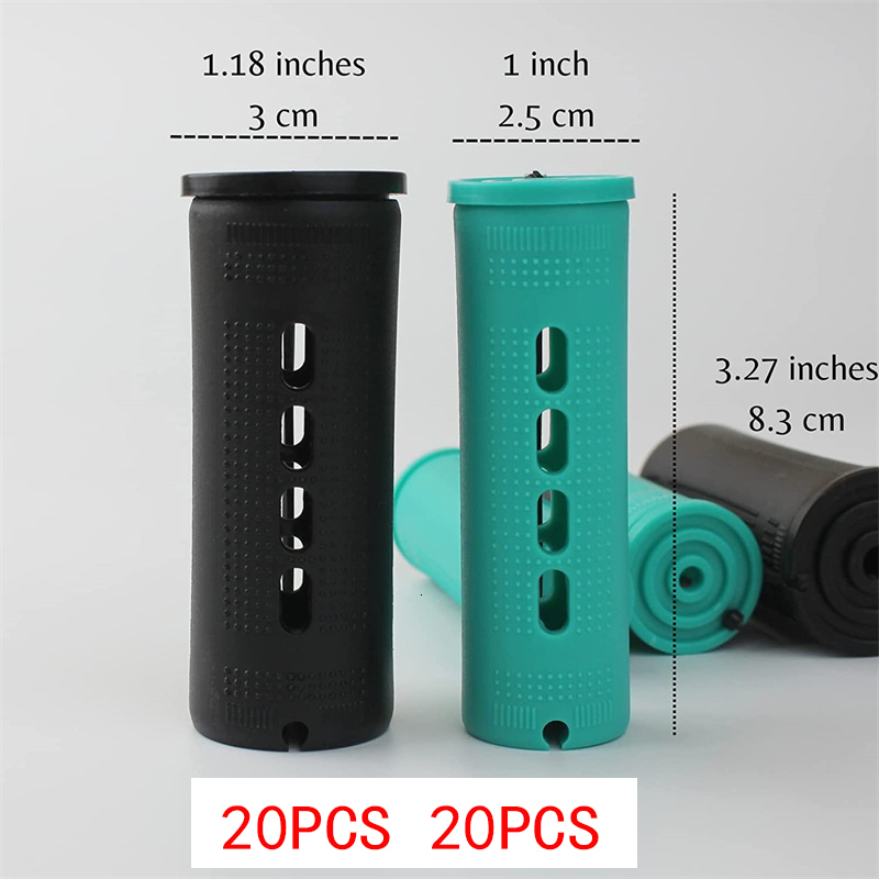 Hair Rollers Large Perm Rods Set 20 pcs Green Black Jumbo Natural Hair Cold Wave Long Short Hair Roller Hair Curlers Hairstyle Hairdressing 230505